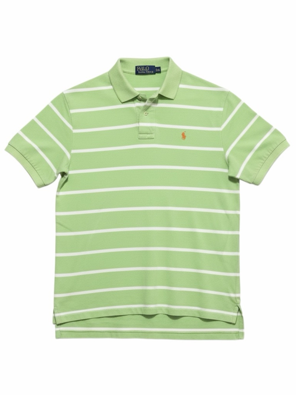 Ralph Lauren Men’s Striped Polo | Light Green & White | Large - Picture 6 of 8